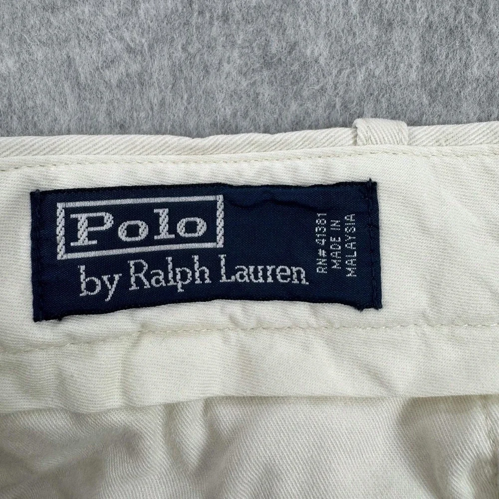 Polo Ralph Lauren Pants Mens 34x30 Beige Cotton Chino Casual Adjustable Waist